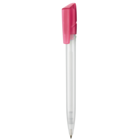Kugelschreiber TWISTER FROZEN–frost-weiss TR/FR/magenta-pink TR/FR bedrucken, Art.-Nr. 00041_3100_3806 Kugelschreiber TWISTER FROZEN–frost-weiss TR/FR/magenta-pink TR/FR bedrucken, Art.-Nr. 00041_3100_3806