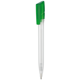 Kugelschreiber TWISTER FROZEN–frost-weiss TR/FR/limonen-grün TR/FR bedrucken, Art.-Nr. 00041_3100_4031