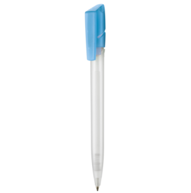 Kugelschreiber TWISTER FROZEN–frost-weiss TR/FR/caribic-blau TR/FR bedrucken, Art.-Nr. 00041_3100_4110 Kugelschreiber TWISTER FROZEN–frost-weiss TR/FR/caribic-blau TR/FR bedrucken, Art.-Nr. 00041_3100_4110