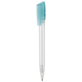 Kugelschreiber TWISTER FROZEN–frost-weiss TR/FR/gletscher-blau TR/FR bedrucken, Art.-Nr. 00041_3100_4117