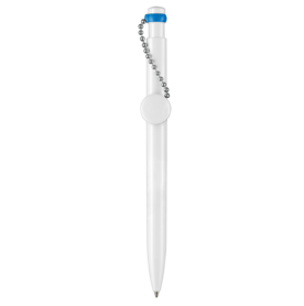 Kugelschreiber PIN PEN–weiss/himmel-blau bedrucken, Art.-Nr. 00060_0101_1301 Kugelschreiber PIN PEN–weiss/himmel-blau bedrucken, Art.-Nr. 00060_0101_1301