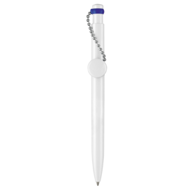 Kugelschreiber PIN PEN–weiss/nacht-blau bedrucken, Art.-Nr. 00060_0101_1302 Kugelschreiber PIN PEN–weiss/nacht-blau bedrucken, Art.-Nr. 00060_0101_1302