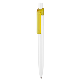 Kugelschreiber INSIDER ST–weiss/ananas-gelb TR/FR bedrucken, Art.-Nr. 02310_0101_3210