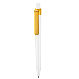 Kugelschreiber INSIDER ST–weiss/mango-gelb TR/FR bedrucken, Art.-Nr. 02310_0101_3505