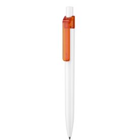 Kugelschreiber INSIDER ST–weiss/clementine-orange TR/FR bedrucken, Art.-Nr. 02310_0101_3547