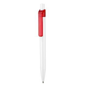 Kugelschreiber INSIDER ST–weiss/feuer-rot TR/FR bedrucken, Art.-Nr. 02310_0101_3609