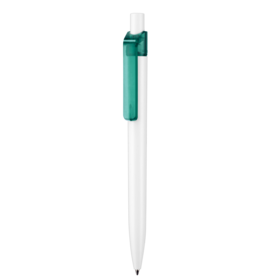 Kugelschreiber INSIDER ST–weiss/smaragd-grün TR/FR bedrucken, Art.-Nr. 02310_0101_4044