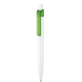 Kugelschreiber INSIDER ST–weiss/gras grün TR. bedrucken, Art.-Nr. 02310_0101_4070