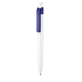 Kugelschreiber INSIDER ST–weiss/ozean-blau TR/FR bedrucken, Art.-Nr. 02310_0101_4333
