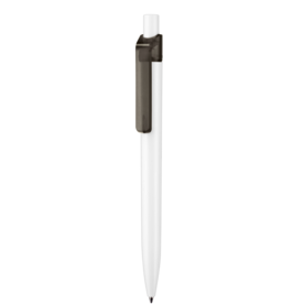 Kugelschreiber INSIDER ST–weiss/smoke grey bedrucken, Art.-Nr. 02310_0101_4507