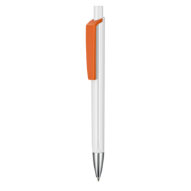 Kugelschreiber TRI-STAR–weiss/orange bedrucken, Art.-Nr. 03530_0101_0501