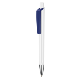 Kugelschreiber TRI-STAR–weiss/azur-blau bedrucken, Art.-Nr. 03530_0101_1300