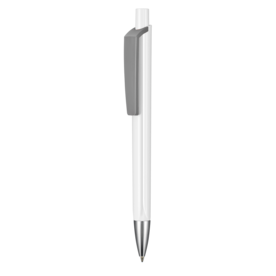 Kugelschreiber TRI-STAR–weiss/stein-grau bedrucken, Art.-Nr. 03530_0101_1400