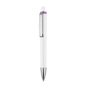 Kugelschreiber EXOS–weiss/violett bedrucken, Art.-Nr. 07600_0101_0903 Kugelschreiber EXOS–weiss/violett bedrucken, Art.-Nr. 07600_0101_0903