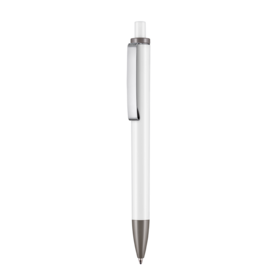 Kugelschreiber EXOS P–weiss/sienna bedrucken, Art.-Nr. 07610_0101_0422