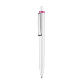 Kugelschreiber EXOS P–weiss/fuchsia-pink bedrucken, Art.-Nr. 07610_0101_0800