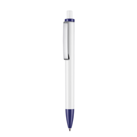 Kugelschreiber EXOS P–weiss/nacht-blau bedrucken, Art.-Nr. 07610_0101_1302
