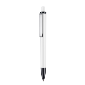 Kugelschreiber EXOS P–weiss/schwarz bedrucken, Art.-Nr. 07610_0101_1500