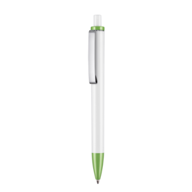 Kugelschreiber EXOS P–weiss/Apfel-grün bedrucken, Art.-Nr. 07610_0101_4076