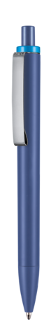 Kugelschreiber EXOS SOFT P–azur-blau bedrucken, Art.-Nr. 07611_1300