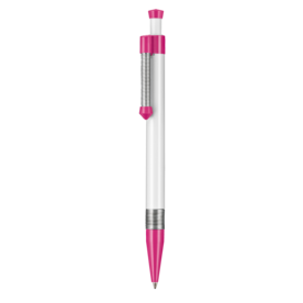 Kugelschreiber SPRING SP–weiss/fuchsia-pink bedrucken, Art.-Nr. 08036_0101_0800