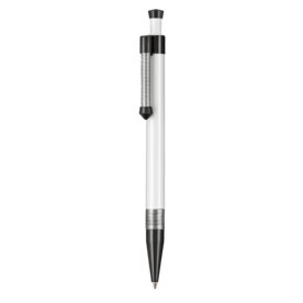 Kugelschreiber SPRING SP–weiss/schwarz bedrucken, Art.-Nr. 08036_0101_1500