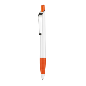 Kugelschreiber BOND SHINY–weiss/orange bedrucken, Art.-Nr. 08910_0101_0501 Kugelschreiber BOND SHINY–weiss/orange bedrucken, Art.-Nr. 08910_0101_0501
