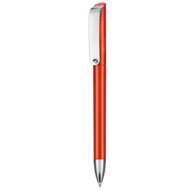 Kugelschreiber GLOSSY TRANSPARENT–feuer-rot TR/FR bedrucken, Art.-Nr. 10086_3609 Kugelschreiber GLOSSY TRANSPARENT–feuer-rot TR/FR bedrucken, Art.-Nr. 10086_3609