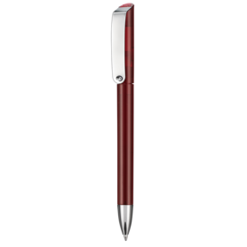 Kugelschreiber GLOSSY TRANSPARENT–rubin-rot TR/FR bedrucken, Art.-Nr. 10086_3630