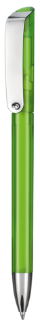 Kugelschreiber GLOSSY TRANSPARENT–gras grün TR. bedrucken, Art.-Nr. 10086_4070