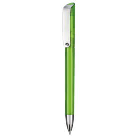 Kugelschreiber GLOSSY TRANSPARENT–gras grün TR. bedrucken, Art.-Nr. 10086_4070