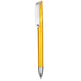 Kugelschreiber GLOSSY TRANSPARENT–sonnenblumen gelb bedrucken, Art.-Nr. 10086_3229
