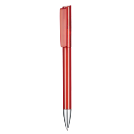 Kugelschreiber GLORY TRANSPARENT–feuer-rot TR/FR bedrucken, Art.-Nr. 10123_3609