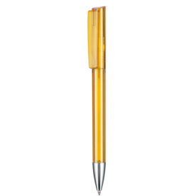 Kugelschreiber GLORY TRANSPARENT–sonnenblumen gelb bedrucken, Art.-Nr. 10123_3229