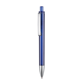 Kugelschreiber EXOS TRANSPARENT–royal-blau TR/FR bedrucken, Art.-Nr. 17600_4303