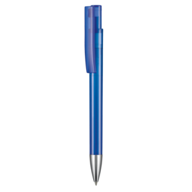 Kugelschreiber STRATOS TRANSPARENT–royal-blau TR/FR bedrucken, Art.-Nr. 17900_4303