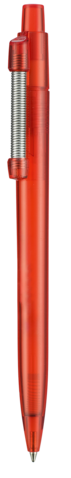 Kugelschreiber STRONG TRANSPARENT–feuer-rot TR/FR bedrucken, Art.-Nr. 18200_3609