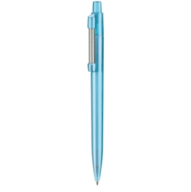 Kugelschreiber STRONG TRANSPARENT–caribic-blau TR/FR bedrucken, Art.-Nr. 18200_4110