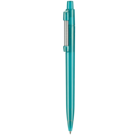 Kugelschreiber STRONG TRANSPARENT–türkis TR/FR bedrucken, Art.-Nr. 18200_4127
