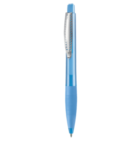 Kugelschreiber CLUB TRANSPARENT–caribic-blau TR/FR bedrucken, Art.-Nr. 18800_4110 Kugelschreiber CLUB TRANSPARENT–caribic-blau TR/FR bedrucken, Art.-Nr. 18800_4110