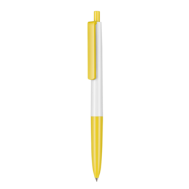 Kugelschreiber NEW BASIC–weiss/zitronen-gelb bedrucken, Art.-Nr. 19300_0101_0200