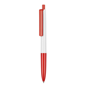 Kugelschreiber NEW BASIC–weiss/signal-rot bedrucken, Art.-Nr. 19300_0101_0601