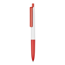 Kugelschreiber NEW BASIC–weiss/signal-rot bedrucken, Art.-Nr. 19300_0101_0601