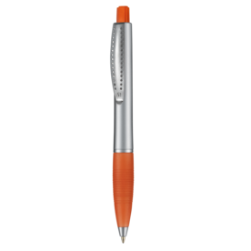 Kugelschreiber CLUB SILVER–flamingo-orange TR/FR bedrucken, Art.-Nr. 28800_3521