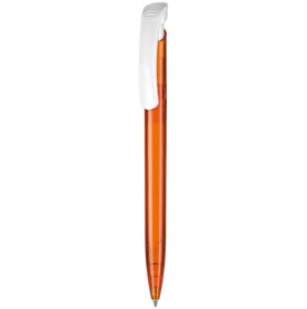Kugelschreiber CLEAR TRANSPARENT S–flamingo-orange TR/FR bedrucken, Art.-Nr. 42025_3521 Kugelschreiber CLEAR TRANSPARENT S–flamingo-orange TR/FR bedrucken, Art.-Nr. 42025_3521