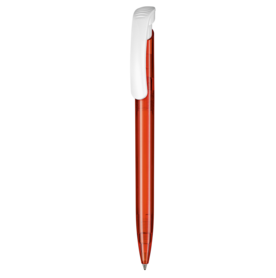 Kugelschreiber CLEAR TRANSPARENT S–feuer-rot TR/FR bedrucken, Art.-Nr. 42025_3609 Kugelschreiber CLEAR TRANSPARENT S–feuer-rot TR/FR bedrucken, Art.-Nr. 42025_3609