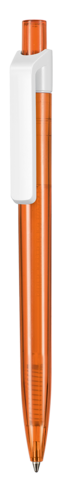 Kugelschreiber INSIDER TRANSPARENT S–clementine-orange TR/FR bedrucken, Art.-Nr. 42300_3547