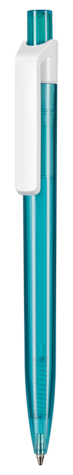 Kugelschreiber INSIDER TRANSPARENT S–türkis TR/FR bedrucken, Art.-Nr. 42300_4127