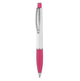 Kugelschreiber CLUB SI–weiss/fuchsia-pink bedrucken, Art.-Nr. 48800_0101_0800 Kugelschreiber CLUB SI–weiss/fuchsia-pink bedrucken, Art.-Nr. 48800_0101_0800