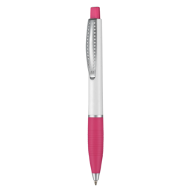 Kugelschreiber CLUB SI–weiss/fuchsia-pink bedrucken, Art.-Nr. 48800_0101_0800 Kugelschreiber CLUB SI–weiss/fuchsia-pink bedrucken, Art.-Nr. 48800_0101_0800